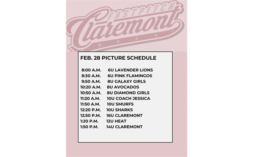 February 28, Picture Schedule-La Puerta Sports Park